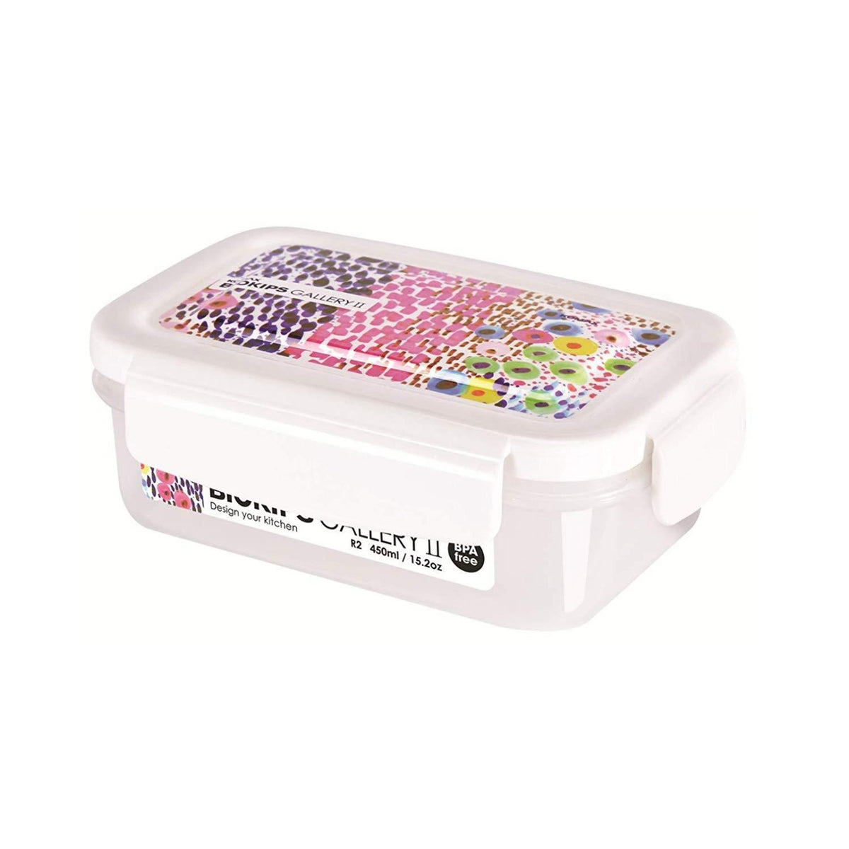 Komax Biokips Rectangular Air & Water Tight Food Container 450ml