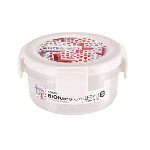 KOMAX Biokips Food Grade Plastic Container | BPA Free | C1 (240 ml)