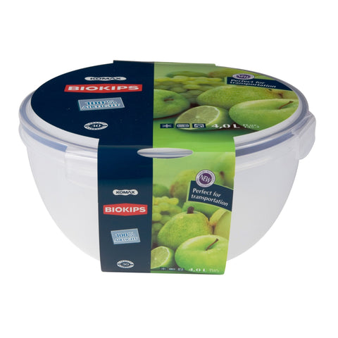 Komax Round Biokips Mixing Bowl and Food Storage Container | BPA Free | C34 (4.0Ltr)